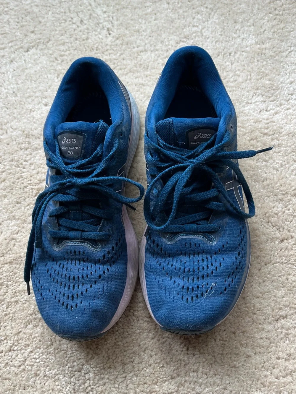 Asics Gel-Kayano 28 Women's Blue Running Shoes - Size 10.5 M - #1012B047 - VGUC